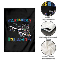 Funny Caribbean Islands Garden Flag Caribbean Sea Tour Map Flag - Wonder Print Shop
