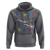 Caribbean Islands Hoodie Caribbean Sea Tour Map Flag - Wonder Print Shop