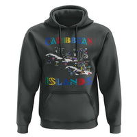 Caribbean Islands Hoodie Caribbean Sea Tour Map Flag - Wonder Print Shop