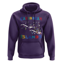 Caribbean Islands Hoodie Caribbean Sea Tour Map Flag - Wonder Print Shop
