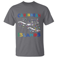 Caribbean Islands T Shirt Caribbean Sea Tour Map Flag - Wonder Print Shop