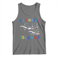 Caribbean Islands Tank Top Caribbean Sea Tour Map Flag - Wonder Print Shop