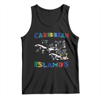 Caribbean Islands Tank Top Caribbean Sea Tour Map Flag - Wonder Print Shop