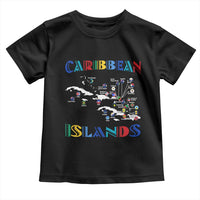 Caribbean Islands Toddler T Shirt Caribbean Sea Tour Map Flag - Wonder Print Shop
