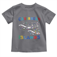 Caribbean Islands Toddler T Shirt Caribbean Sea Tour Map Flag - Wonder Print Shop