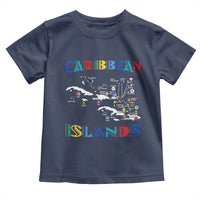 Caribbean Islands Toddler T Shirt Caribbean Sea Tour Map Flag - Wonder Print Shop