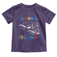Caribbean Islands Toddler T Shirt Caribbean Sea Tour Map Flag - Wonder Print Shop