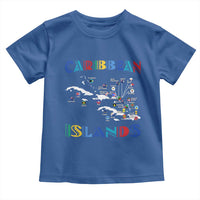 Caribbean Islands Toddler T Shirt Caribbean Sea Tour Map Flag - Wonder Print Shop