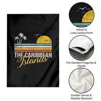 Funny The Caribbean Islands Garden Flag Retro Vacation Beach Caribbean Sea Tour - Wonder Print Shop