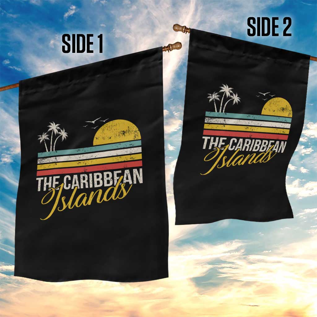 Funny The Caribbean Islands Garden Flag Retro Vacation Beach Caribbean Sea Tour - Wonder Print Shop