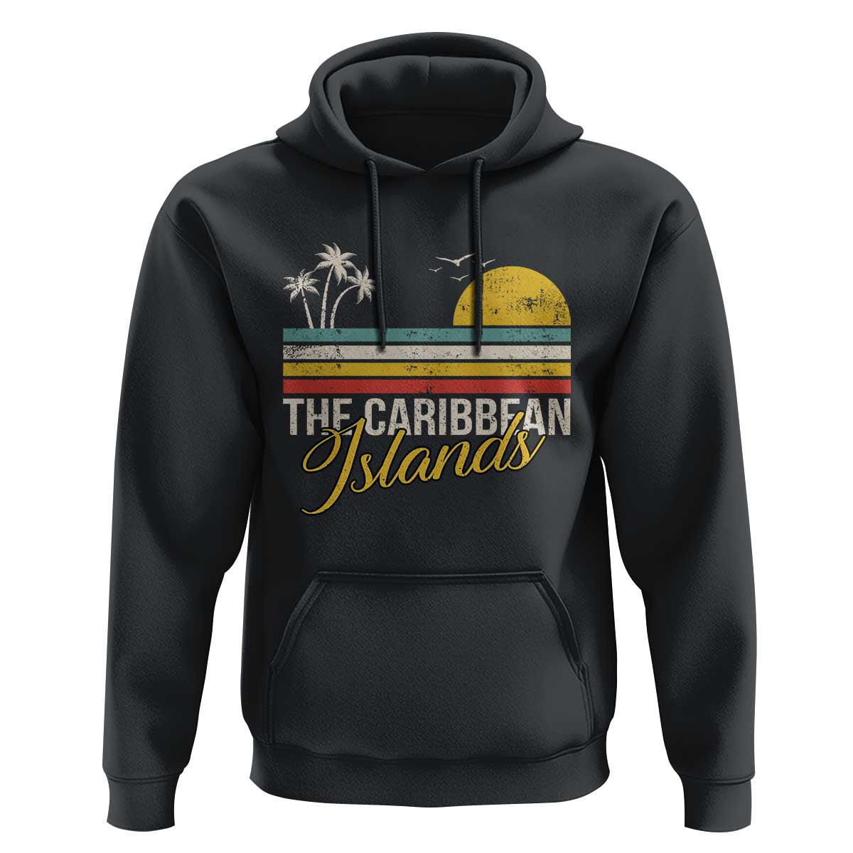 The Caribbean Islands Hoodie Retro Vacation Beach Caribbean Sea Tour - Wonder Print Shop