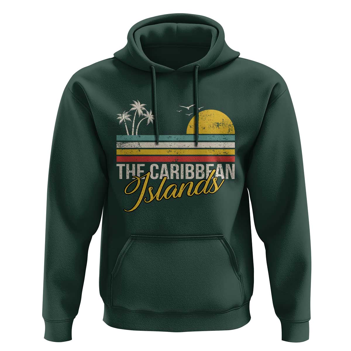 The Caribbean Islands Hoodie Retro Vacation Beach Caribbean Sea Tour - Wonder Print Shop