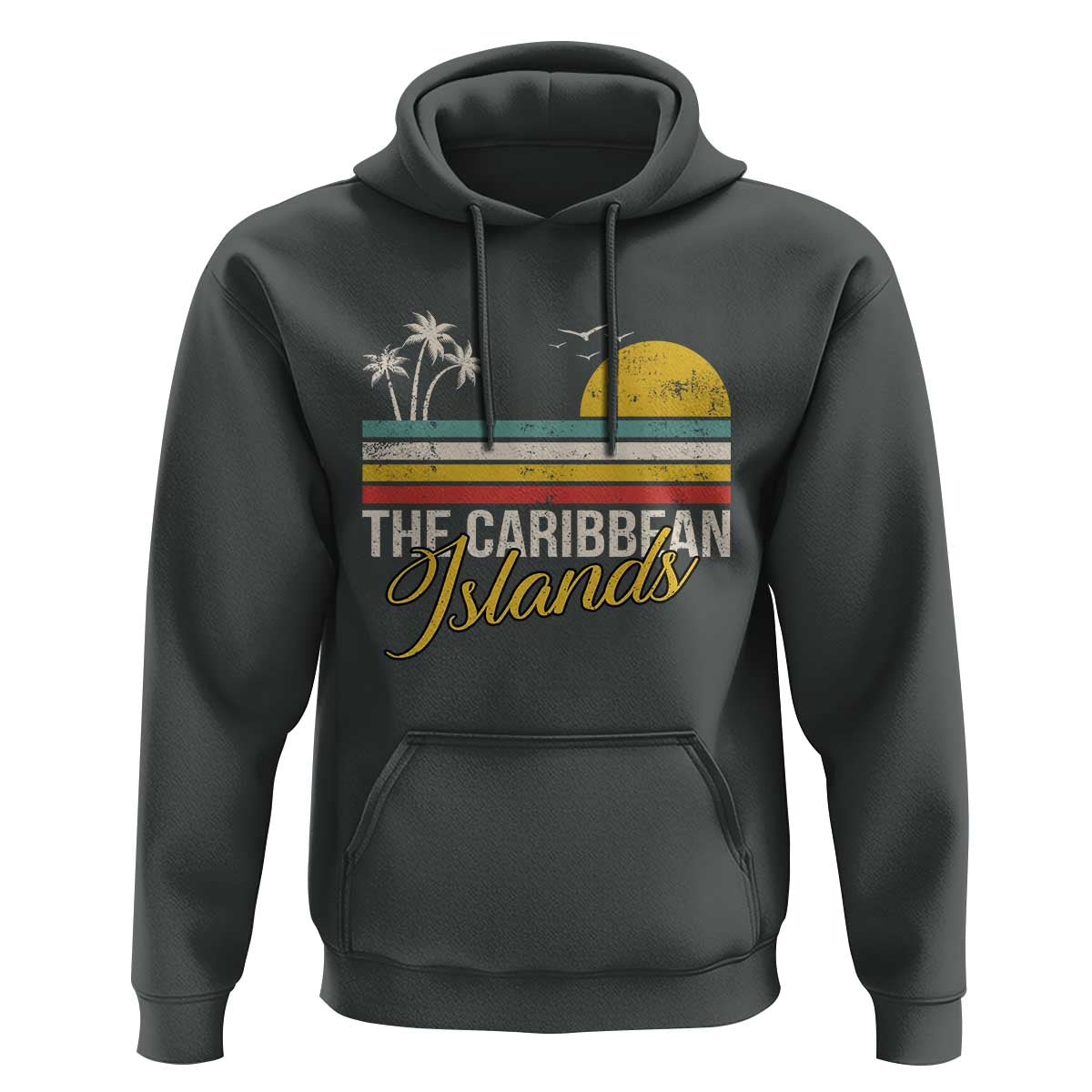 The Caribbean Islands Hoodie Retro Vacation Beach Caribbean Sea Tour - Wonder Print Shop