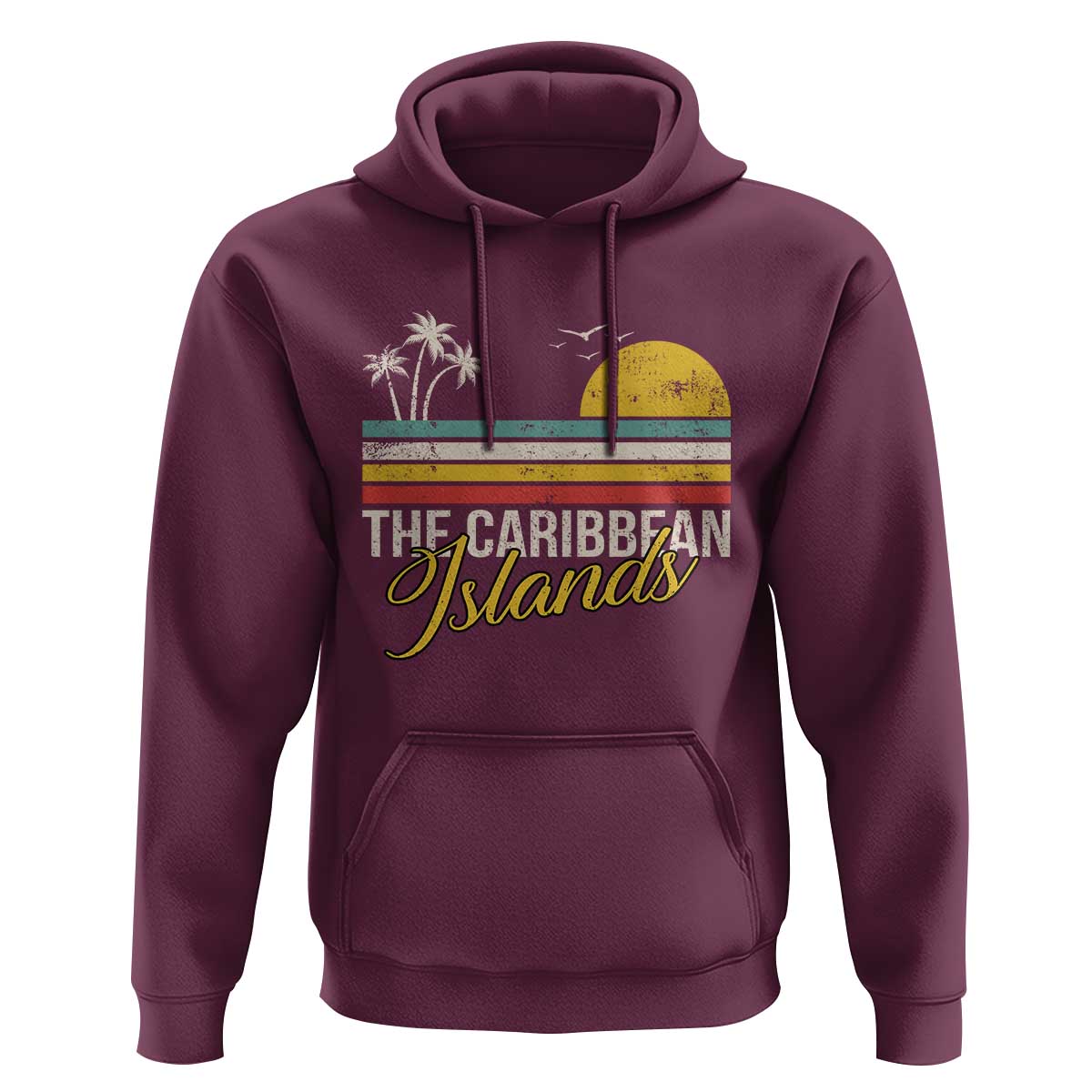The Caribbean Islands Hoodie Retro Vacation Beach Caribbean Sea Tour - Wonder Print Shop