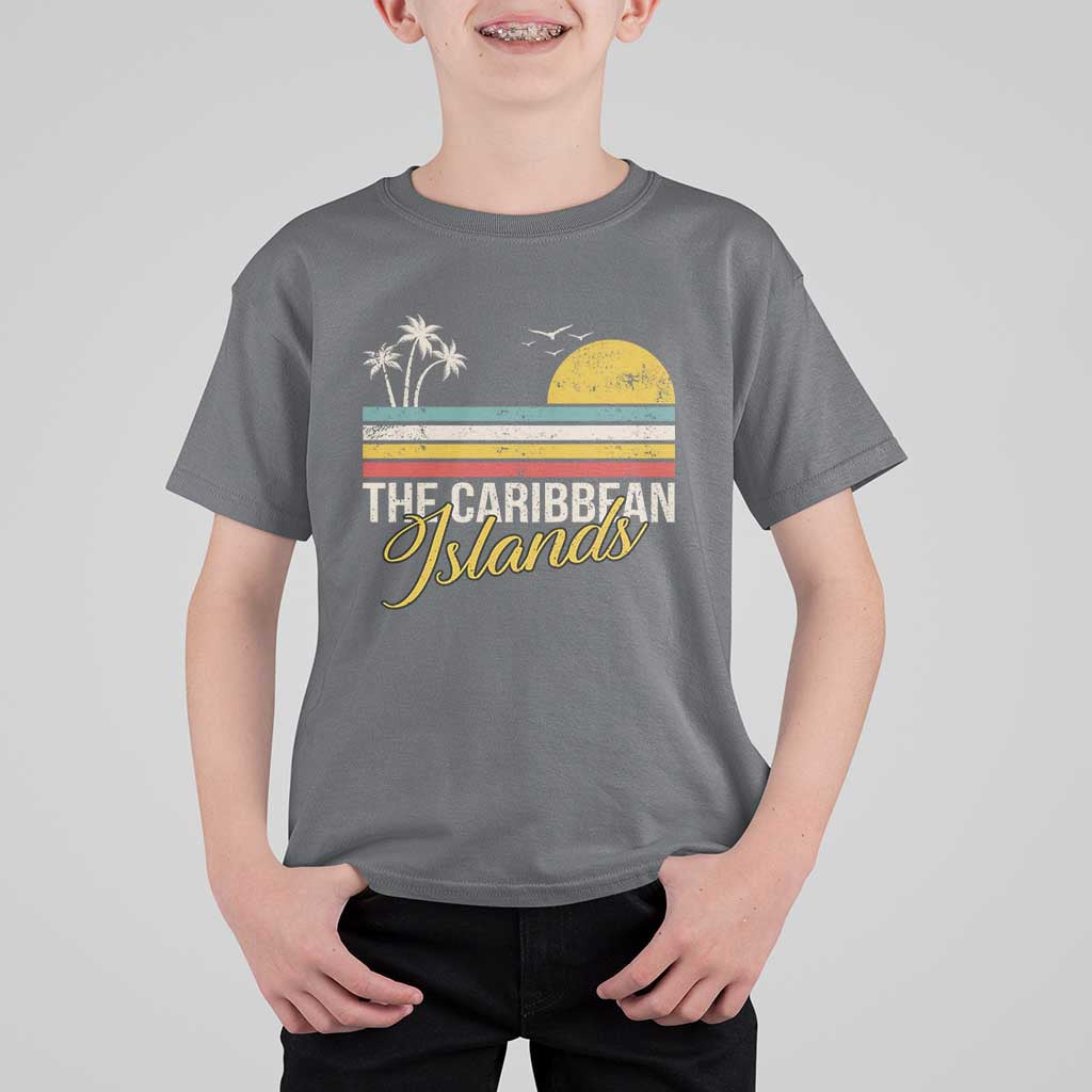 The Caribbean Islands T Shirt For Kid Retro Vacation Beach Caribbean Sea Tour - Wonder Print Shop