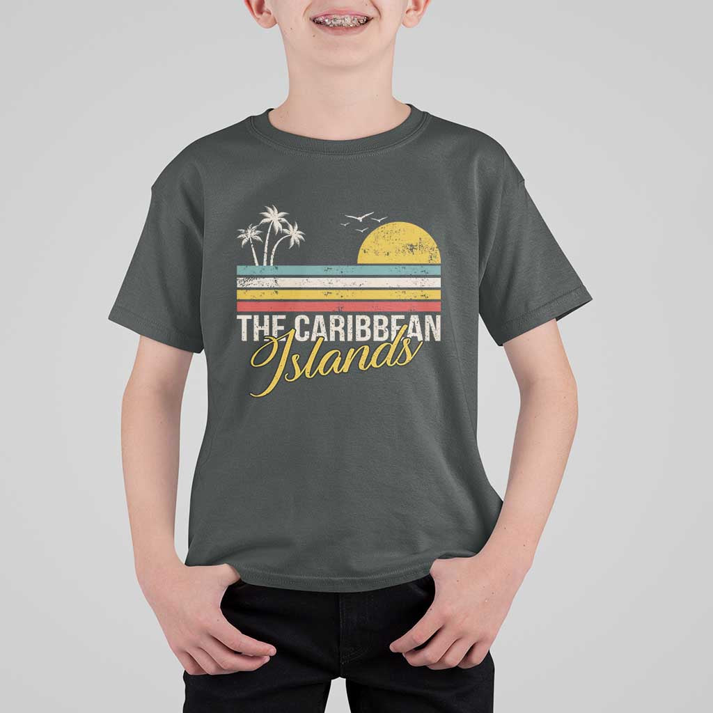 The Caribbean Islands T Shirt For Kid Retro Vacation Beach Caribbean Sea Tour - Wonder Print Shop