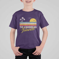 The Caribbean Islands T Shirt For Kid Retro Vacation Beach Caribbean Sea Tour - Wonder Print Shop