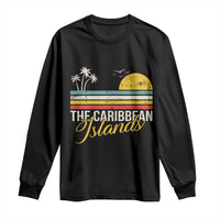 The Caribbean Islands Long Sleeve Shirt Retro Vacation Beach Caribbean Sea Tour - Wonder Print Shop