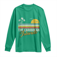The Caribbean Islands Long Sleeve Shirt Retro Vacation Beach Caribbean Sea Tour - Wonder Print Shop