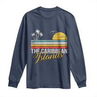 The Caribbean Islands Long Sleeve Shirt Retro Vacation Beach Caribbean Sea Tour - Wonder Print Shop