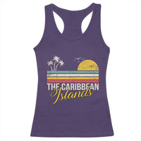 The Caribbean Islands Racerback Tank Top Retro Vacation Beach Caribbean Sea Tour - Wonder Print Shop