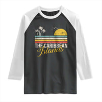 The Caribbean Islands Raglan Shirt Retro Vacation Beach Caribbean Sea Tour - Wonder Print Shop