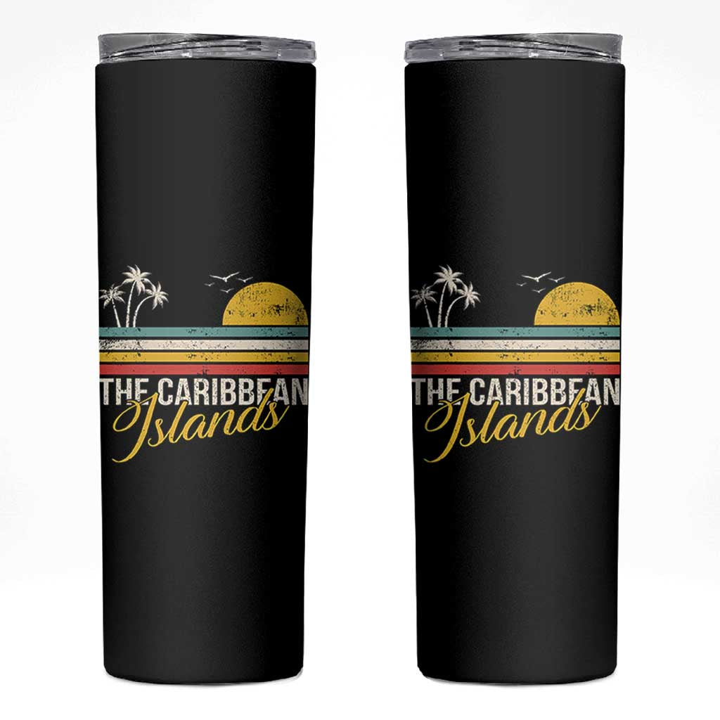 The Caribbean Islands Skinny Tumbler Retro Vacation Beach Caribbean Sea Tour - Wonder Print Shop
