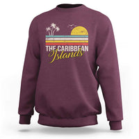 The Caribbean Islands Sweatshirt Retro Vacation Beach Caribbean Sea Tour - Wonder Print Shop