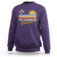 The Caribbean Islands Sweatshirt Retro Vacation Beach Caribbean Sea Tour - Wonder Print Shop