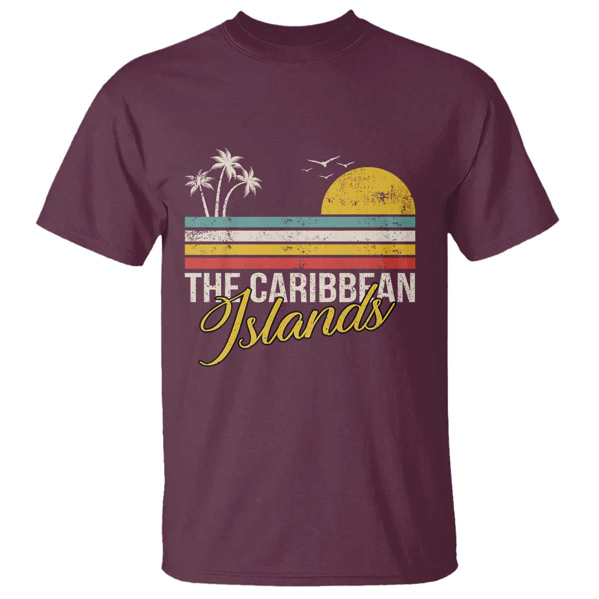 The Caribbean Islands T Shirt Retro Vacation Beach Caribbean Sea Tour - Wonder Print Shop