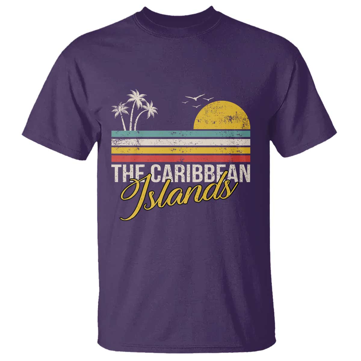 The Caribbean Islands T Shirt Retro Vacation Beach Caribbean Sea Tour - Wonder Print Shop