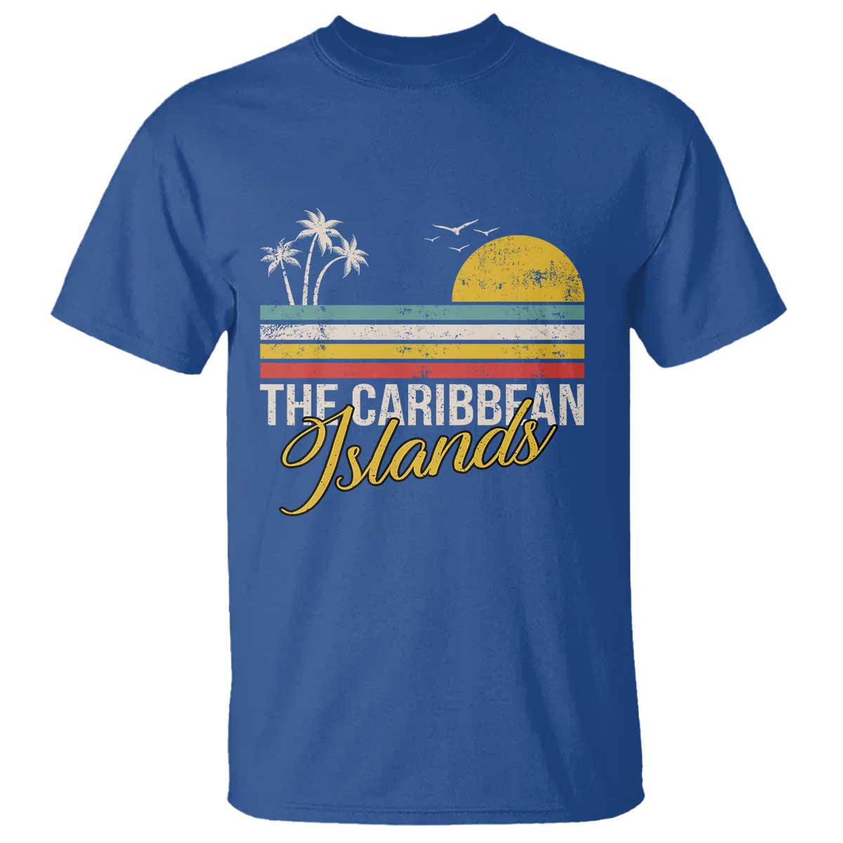 The Caribbean Islands T Shirt Retro Vacation Beach Caribbean Sea Tour - Wonder Print Shop