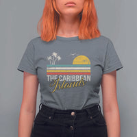The Caribbean Islands T Shirt For Women Retro Vacation Beach Caribbean Sea Tour - Wonder Print Shop