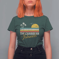 The Caribbean Islands T Shirt For Women Retro Vacation Beach Caribbean Sea Tour - Wonder Print Shop