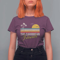 The Caribbean Islands T Shirt For Women Retro Vacation Beach Caribbean Sea Tour - Wonder Print Shop