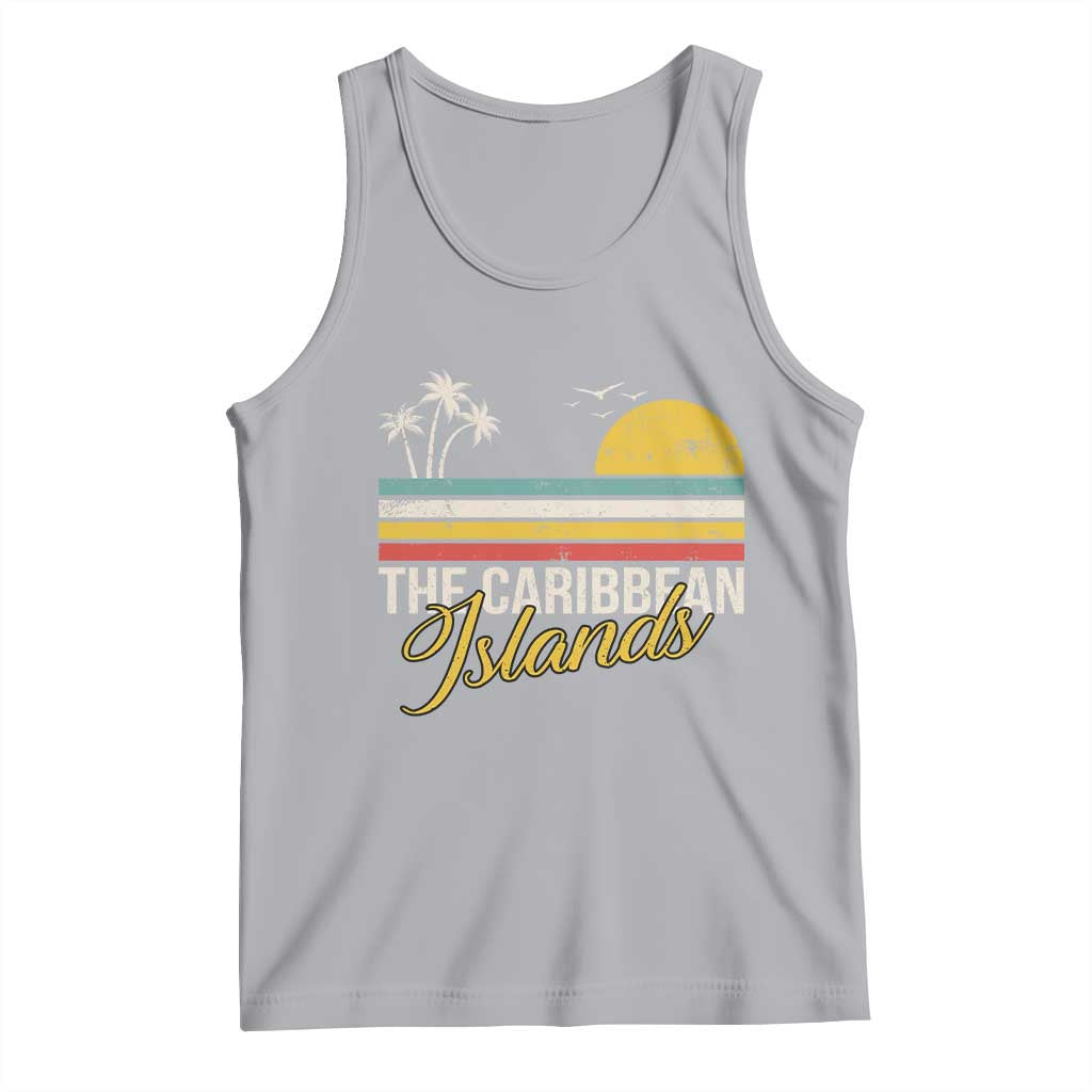 The Caribbean Islands Tank Top Retro Vacation Beach Caribbean Sea Tour - Wonder Print Shop