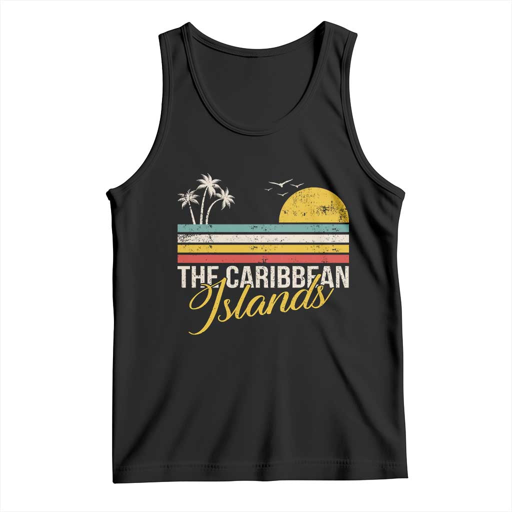 The Caribbean Islands Tank Top Retro Vacation Beach Caribbean Sea Tour - Wonder Print Shop