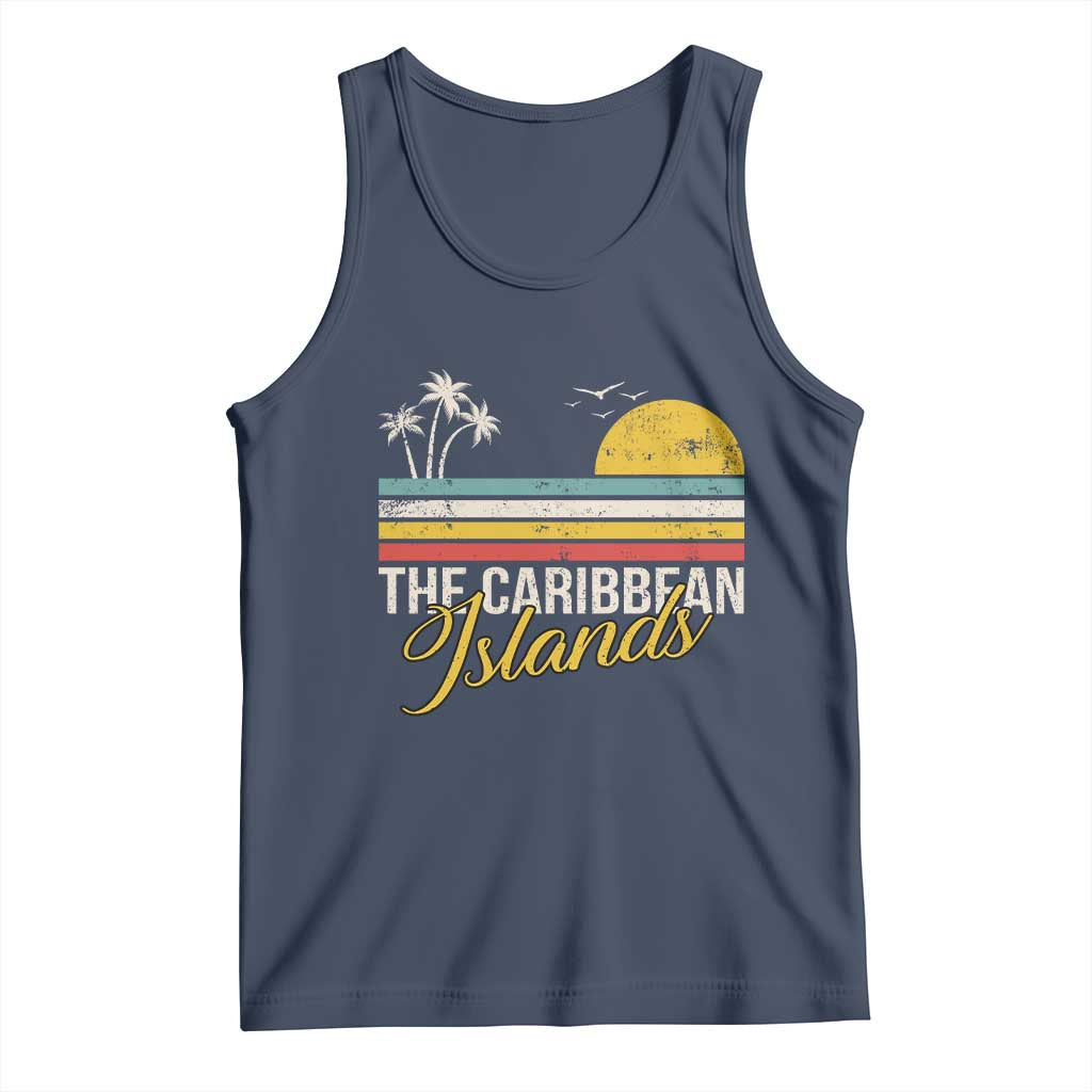 The Caribbean Islands Tank Top Retro Vacation Beach Caribbean Sea Tour - Wonder Print Shop