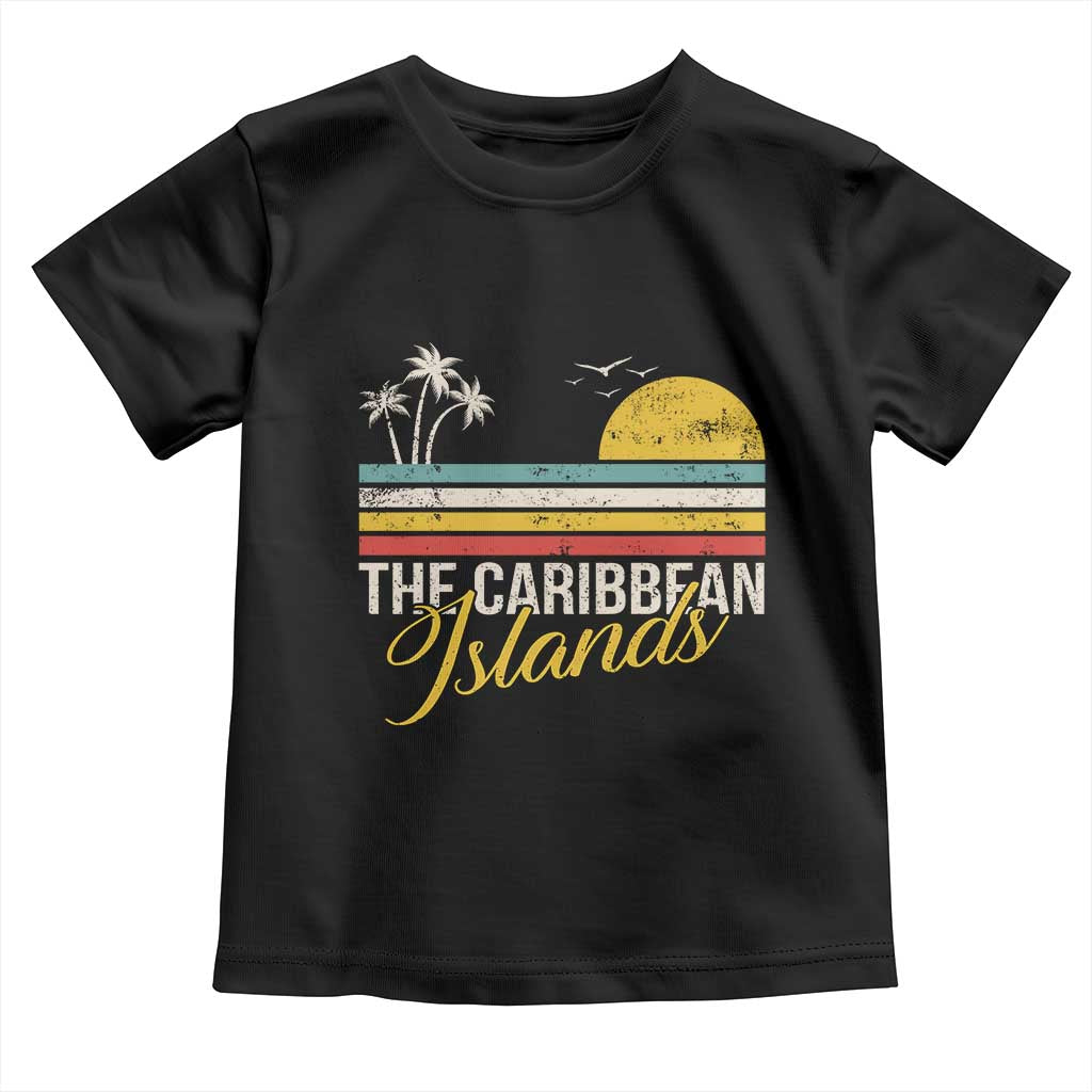 The Caribbean Islands Toddler T Shirt Retro Vacation Beach Caribbean Sea Tour - Wonder Print Shop