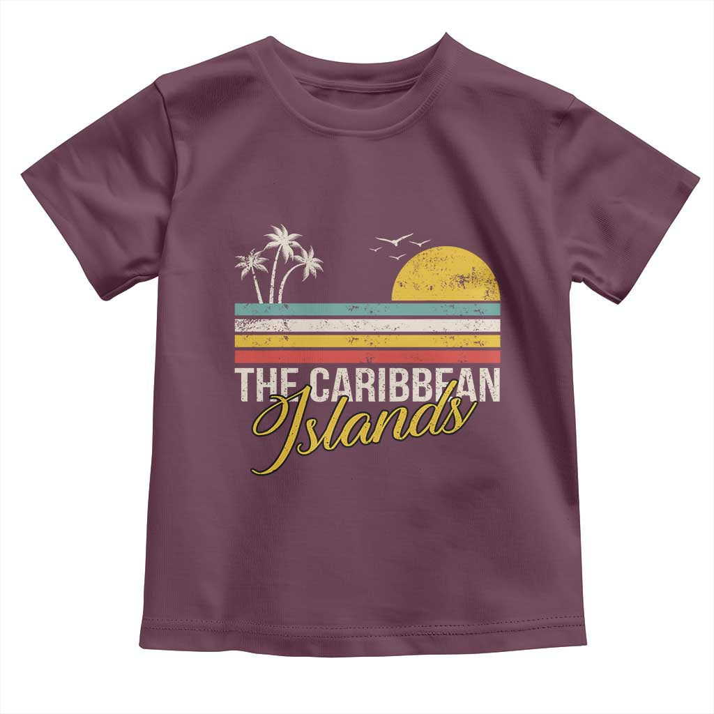 The Caribbean Islands Toddler T Shirt Retro Vacation Beach Caribbean Sea Tour - Wonder Print Shop