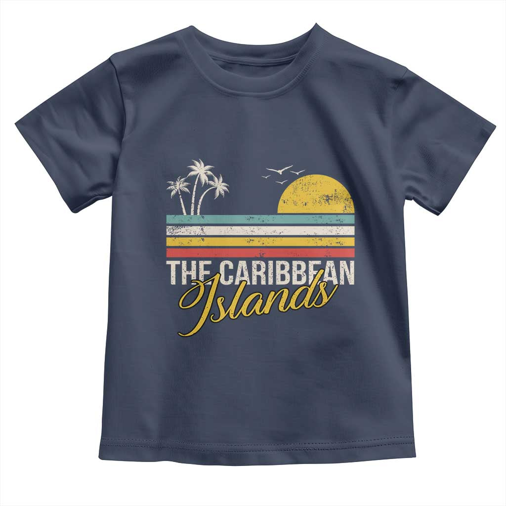 The Caribbean Islands Toddler T Shirt Retro Vacation Beach Caribbean Sea Tour - Wonder Print Shop