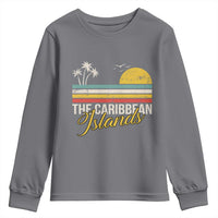 The Caribbean Islands Youth Sweatshirt Retro Vacation Beach Caribbean Sea Tour - Wonder Print Shop