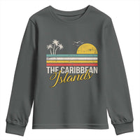The Caribbean Islands Youth Sweatshirt Retro Vacation Beach Caribbean Sea Tour - Wonder Print Shop