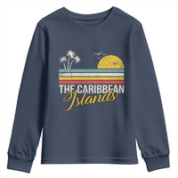 The Caribbean Islands Youth Sweatshirt Retro Vacation Beach Caribbean Sea Tour - Wonder Print Shop