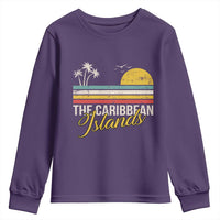 The Caribbean Islands Youth Sweatshirt Retro Vacation Beach Caribbean Sea Tour - Wonder Print Shop