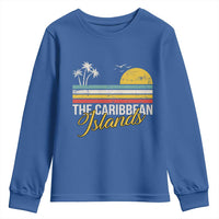 The Caribbean Islands Youth Sweatshirt Retro Vacation Beach Caribbean Sea Tour - Wonder Print Shop