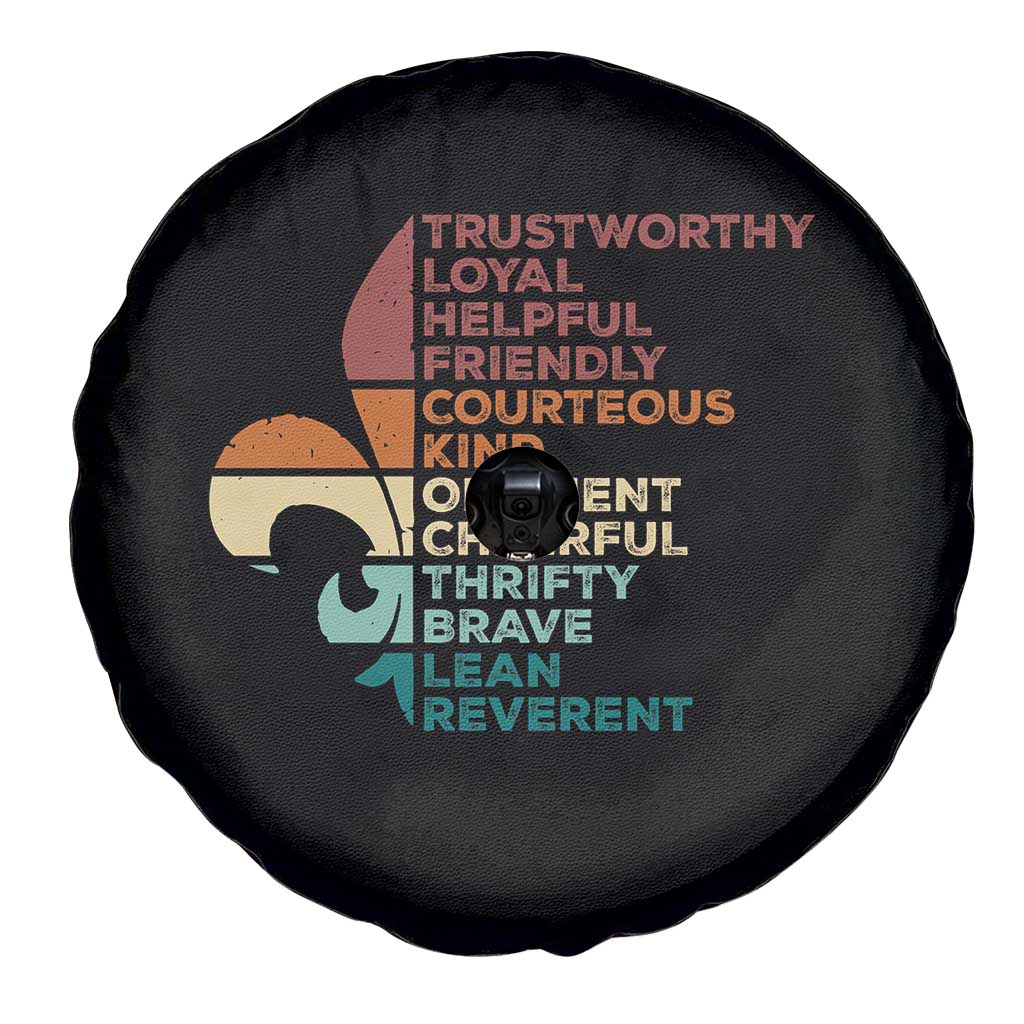 Funny Scouting Leader Law Spare Tire Cover Vintage Fleur De Lis