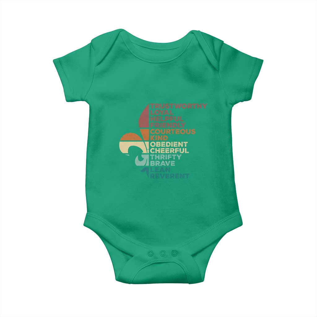 Funny Scouting Leader Law Baby Onesie Vintage Fleur De Lis