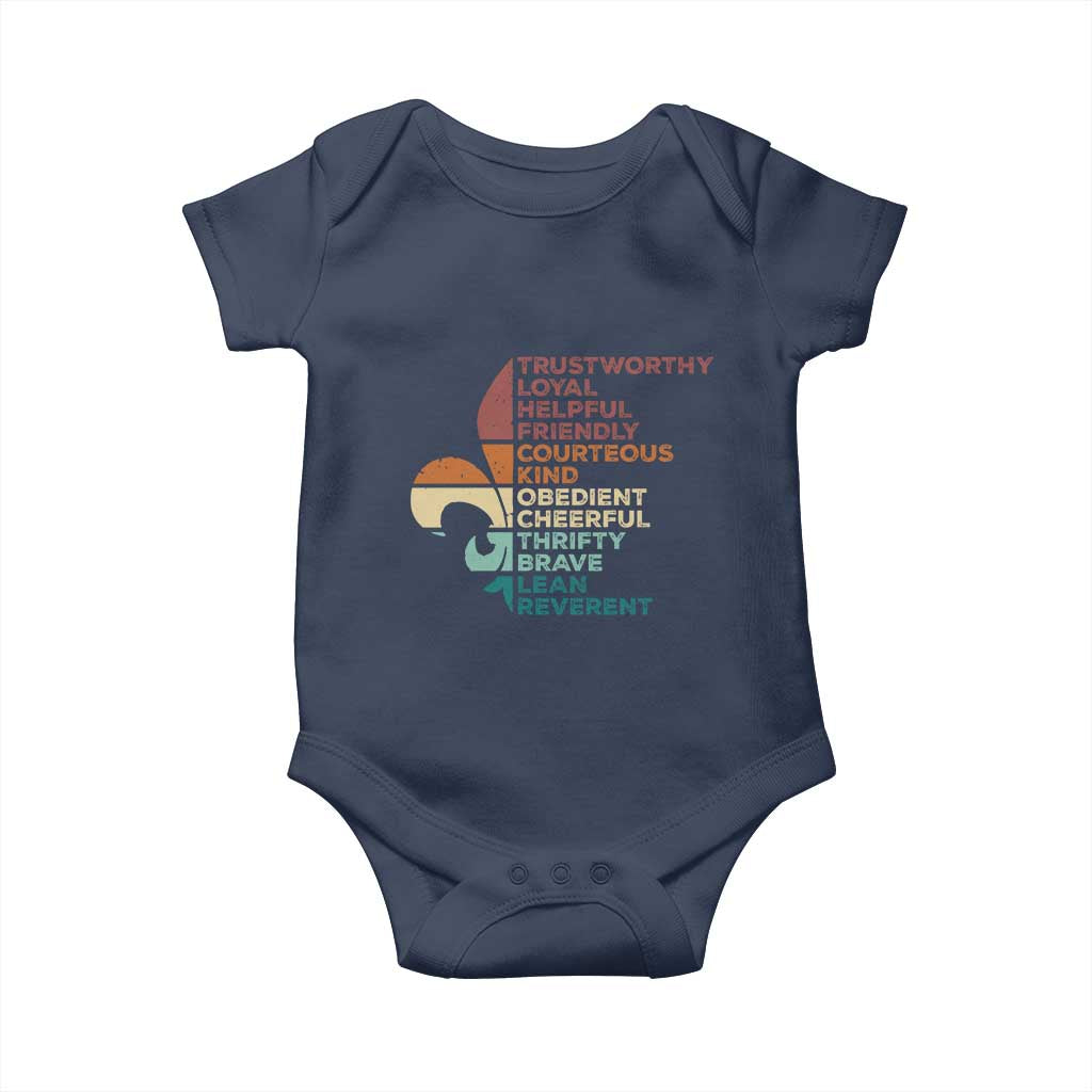 Funny Scouting Leader Law Baby Onesie Vintage Fleur De Lis