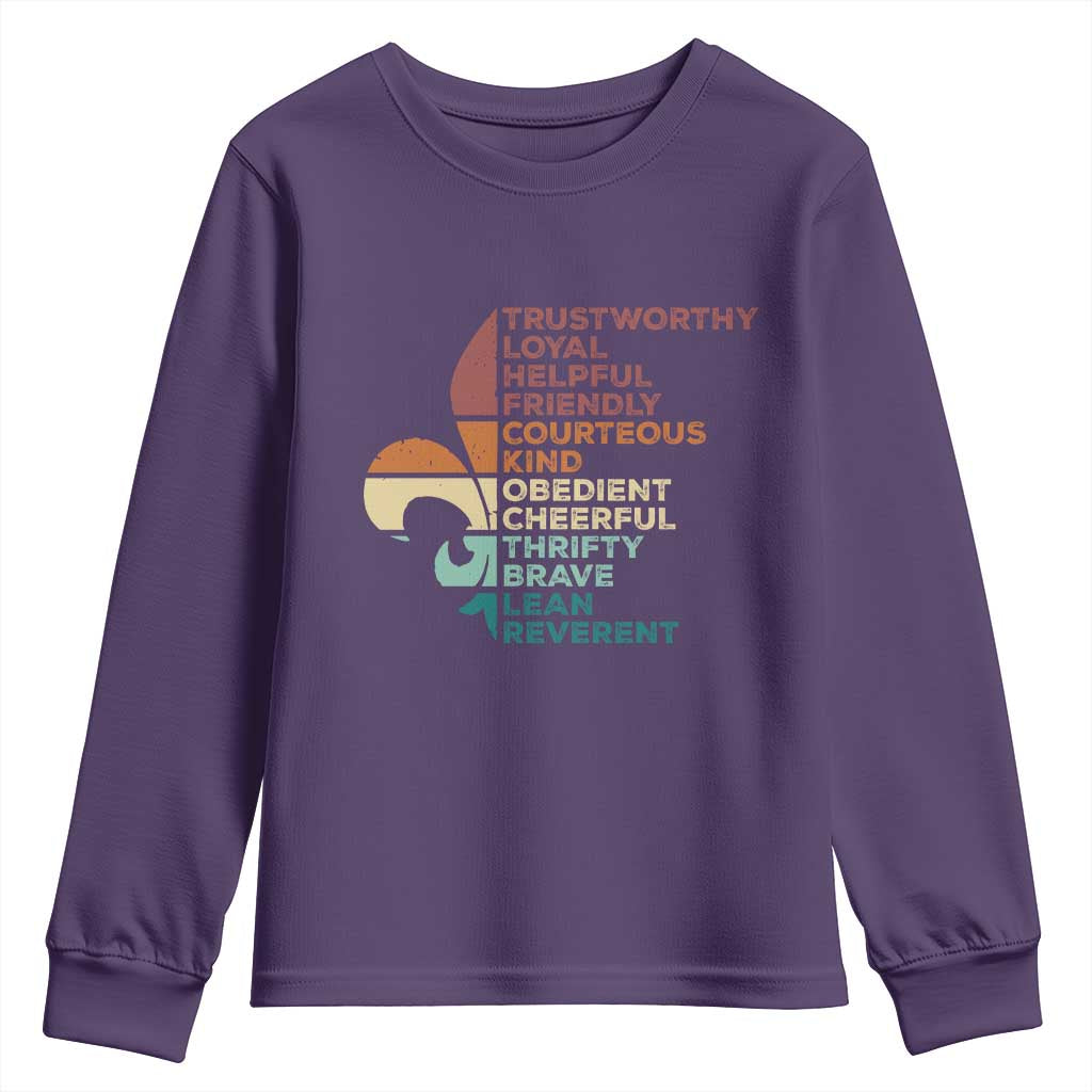 Funny Scouting Leader Law Youth Sweatshirt Vintage Fleur De Lis